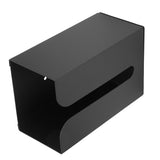 Black Tissue Box Holder Stand Wall Mount Napkin Organizer for Kitchen Bathroom Toilet - Rear View