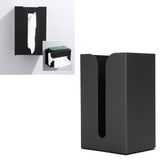 Black Tissue Box Holder Stand Wall Mount Napkin Organizer for Kitchen Bathroom Toilet