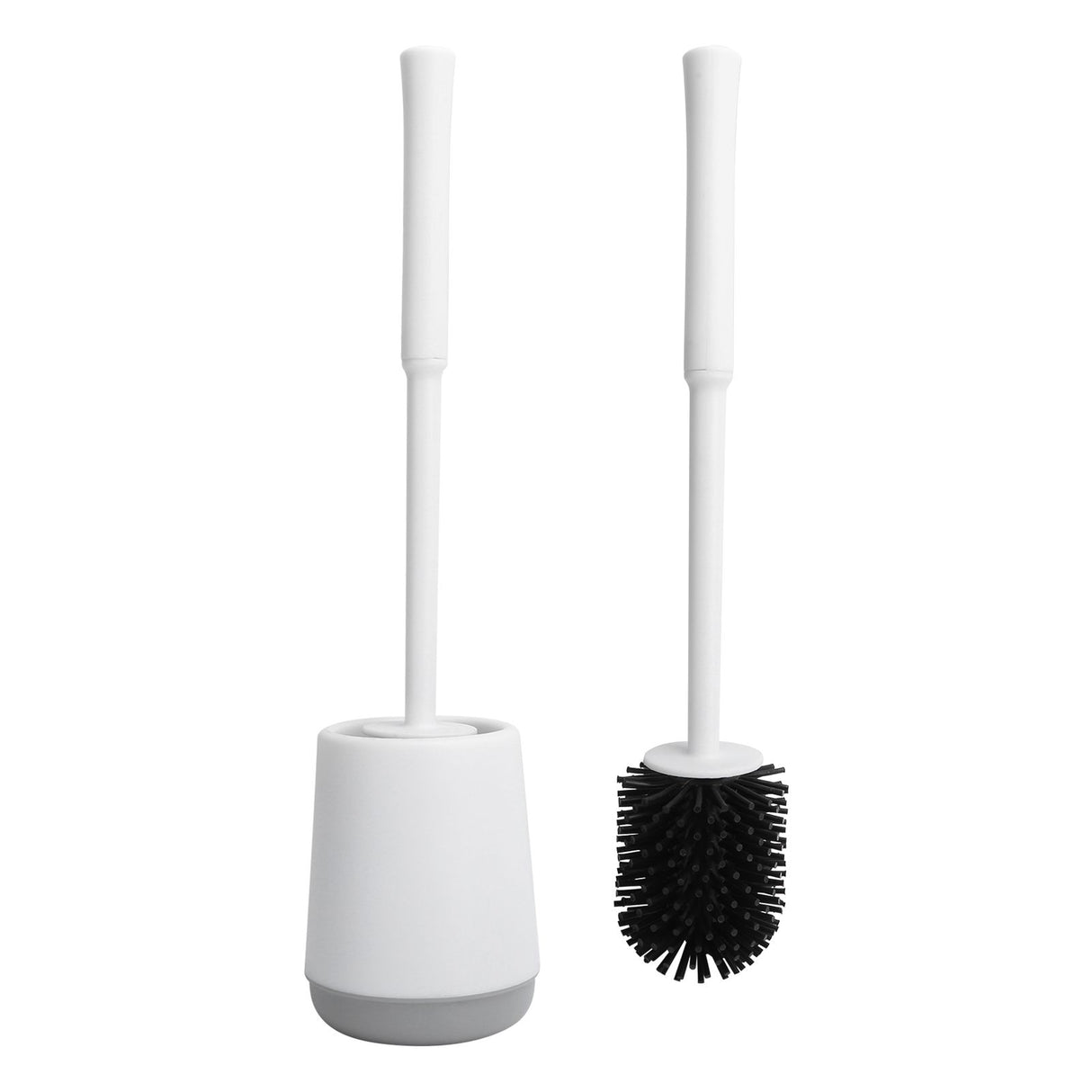 Toilet Brush with Holder Set Wall Mounted Soft Toilet Cleaner Brush for Bathroom