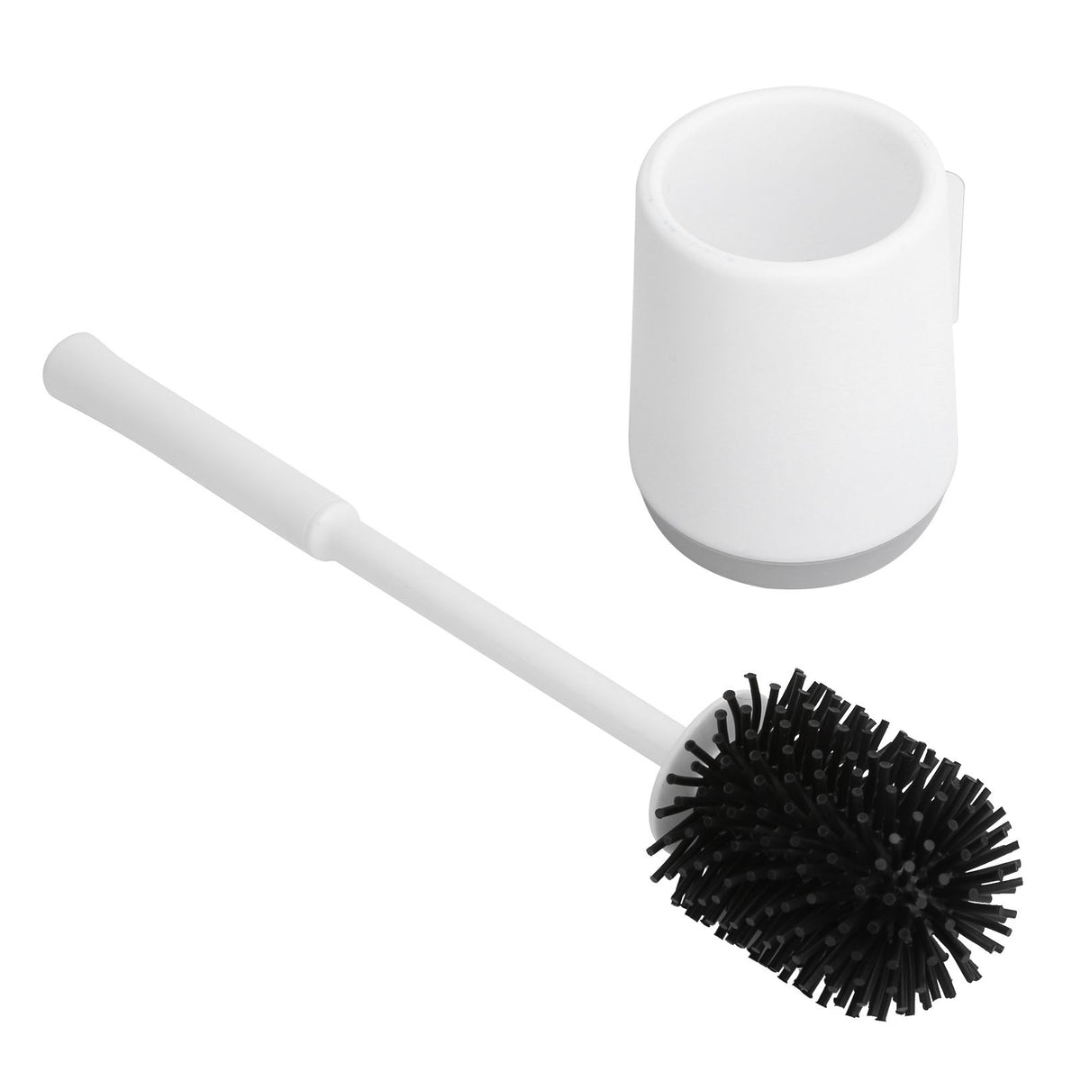 Toilet Brush with Holder Set Wall Mounted Soft Toilet Cleaner Brush for Bathroom