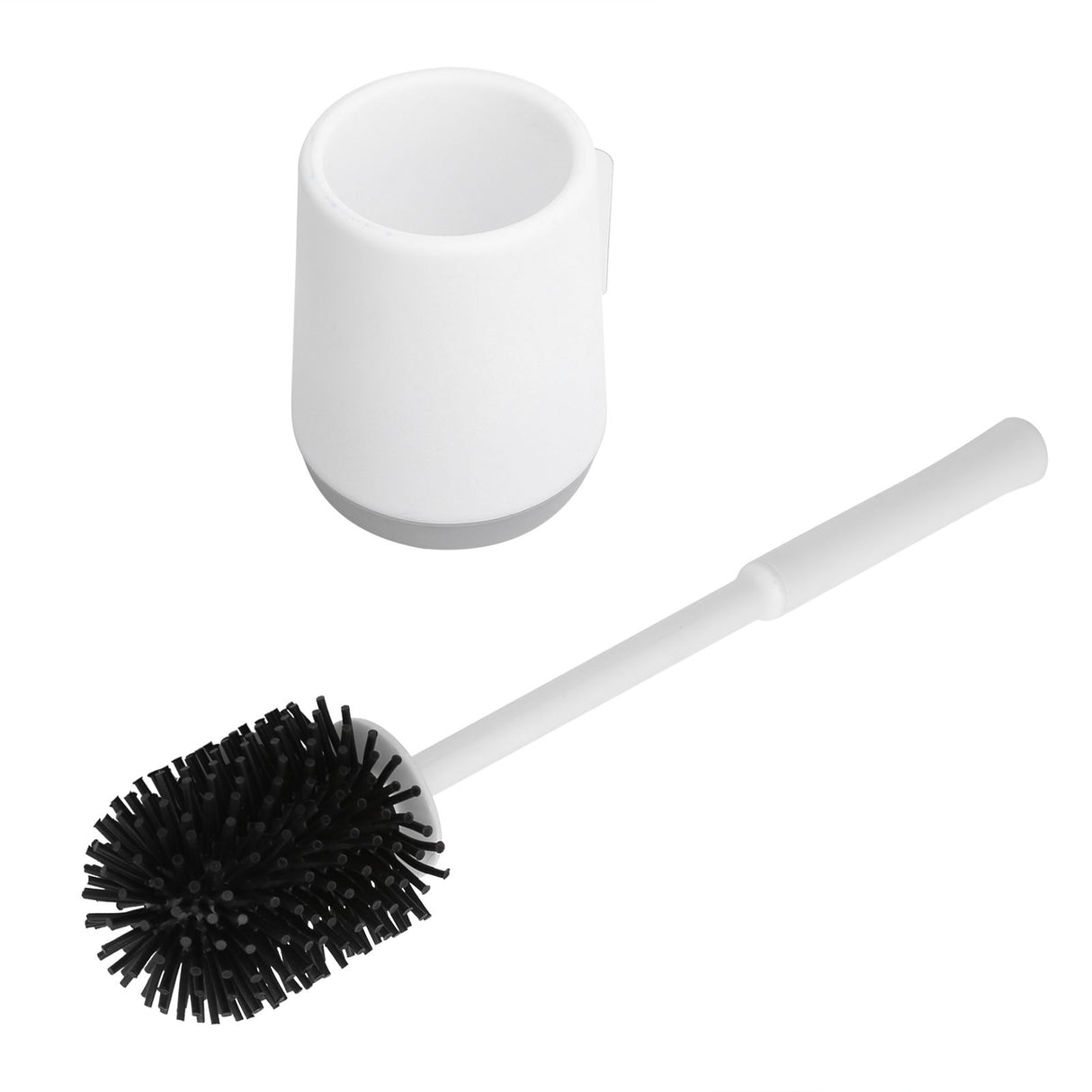 Toilet Brush with Holder Set Wall Mounted Soft Toilet Cleaner Brush for Bathroom