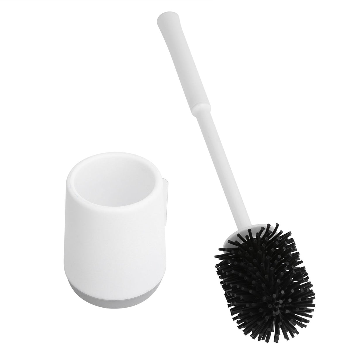 Toilet Brush with Holder Set Wall Mounted Soft Toilet Cleaner Brush for Bathroom