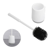 Toilet Brush with Holder Set Wall Mounted Soft Toilet Cleaner Brush for Bathroom