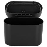 Car Trash Can Portable Hanging Garbage Waste Bin with Lid Vehicle Interior Accessory Black - 45-Degree Angle