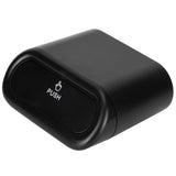 Car Trash Can Portable Hanging Garbage Waste Bin with Lid Vehicle Interior Accessory Black - Close-Up Angle