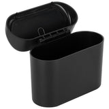 Car Trash Can Portable Hanging Garbage Waste Bin with Lid Vehicle Interior Accessory Black