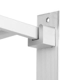 40cm Shower Shelf Foldable Aluminum Bathroom Towel Coat Rack with 5 Hooks Silver