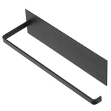 Paper Towel Holder Under Cabinet Self Adhesive Toilet Paper Rack Bathroom Kitchen Matte Black
