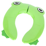 Folding Potty Seat Pad Portable Baby Toddler Toilet Training Seat Non Slip Pad for Travel(Green ) - Rear View