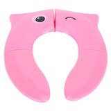 Folding Potty Seat Pad Portable Baby Toddler Toilet Training Seat Non Slip Pad for Travel(Pink )