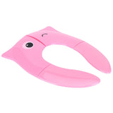 Folding Potty Seat Pad Portable Baby Toddler Toilet Training Seat Non Slip Pad for Travel(Pink ) - Top-Down View