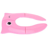Folding Potty Seat Pad Portable Baby Toddler Toilet Training Seat Non Slip Pad for Travel(Pink ) - Rear View