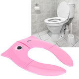 Folding Potty Seat Pad Portable Baby Toddler Toilet Training Seat Non Slip Pad for Travel(Pink )