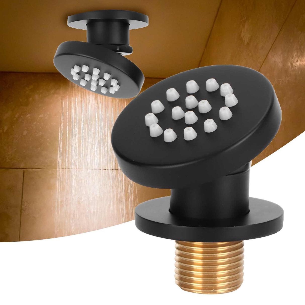 G1/2 Shower Sprayer Adjustable Rotatable Wall Mounted Massage Spray Jet Bathroom Supply