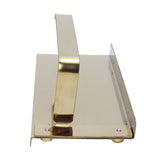 Golden Stainless Steel Roll Paper Shelf Bathroom Toilet Paper Holder Rack for Home - Front View