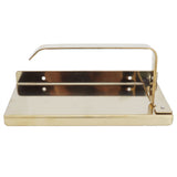 Golden Stainless Steel Roll Paper Shelf Bathroom Toilet Paper Holder Rack for Home - Low Angle
