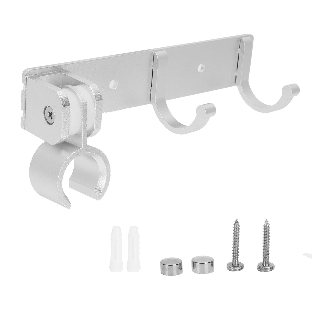 Adjustable Shower Head Holder with Hook Wall Mounted Bath Accessories Storage Organizer