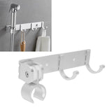 Adjustable Shower Head Holder with Hook Wall Mounted Bath Accessories Storage Organizer - Extra Image