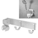 Adjustable Shower Head Holder with Hook Wall Mounted Bath Accessories Storage Organizer