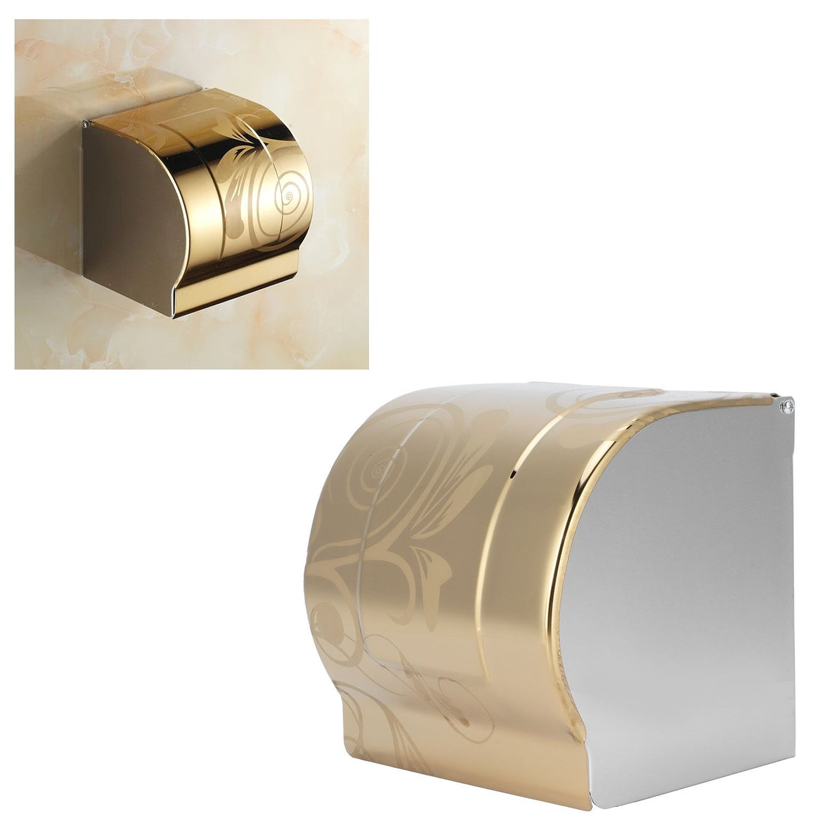 Toilet Paper Holder Golden Stainless Steel Waterproof Bathroom Roll Paper Rack for Bathroom