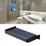 Bathroom Phone Holder Wall Mounted Thick Phone Storage Shelf Toilet Accessory 185x90mmBlack