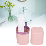 Portable Toothbrush Holder Toothbrush Storage Box Toothpaste Box for Indoor Outdoor Camping TravelPink
