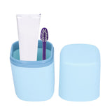Portable Toothbrush Holder Toothbrush Storage Box Toothpaste Box for Indoor Outdoor Camping TravelBlue
