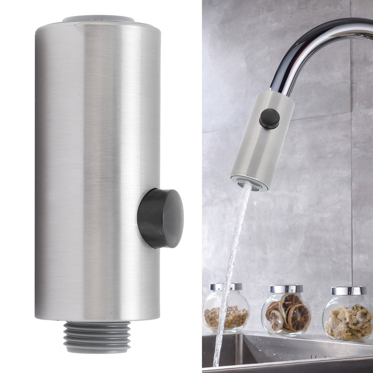 G1/2 Kitchen Sink Faucet Tap PullOut Spray Head Replacement Faucet Shower Sprayer Head