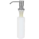 Kitchen Sink Soap Dispenser Brushed Refillable Reusable Lotion Pump Bottle Organizer - Front View