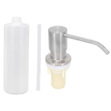 Kitchen Sink Soap Dispenser Brushed Refillable Reusable Lotion Pump Bottle Organizer - Top-Down View