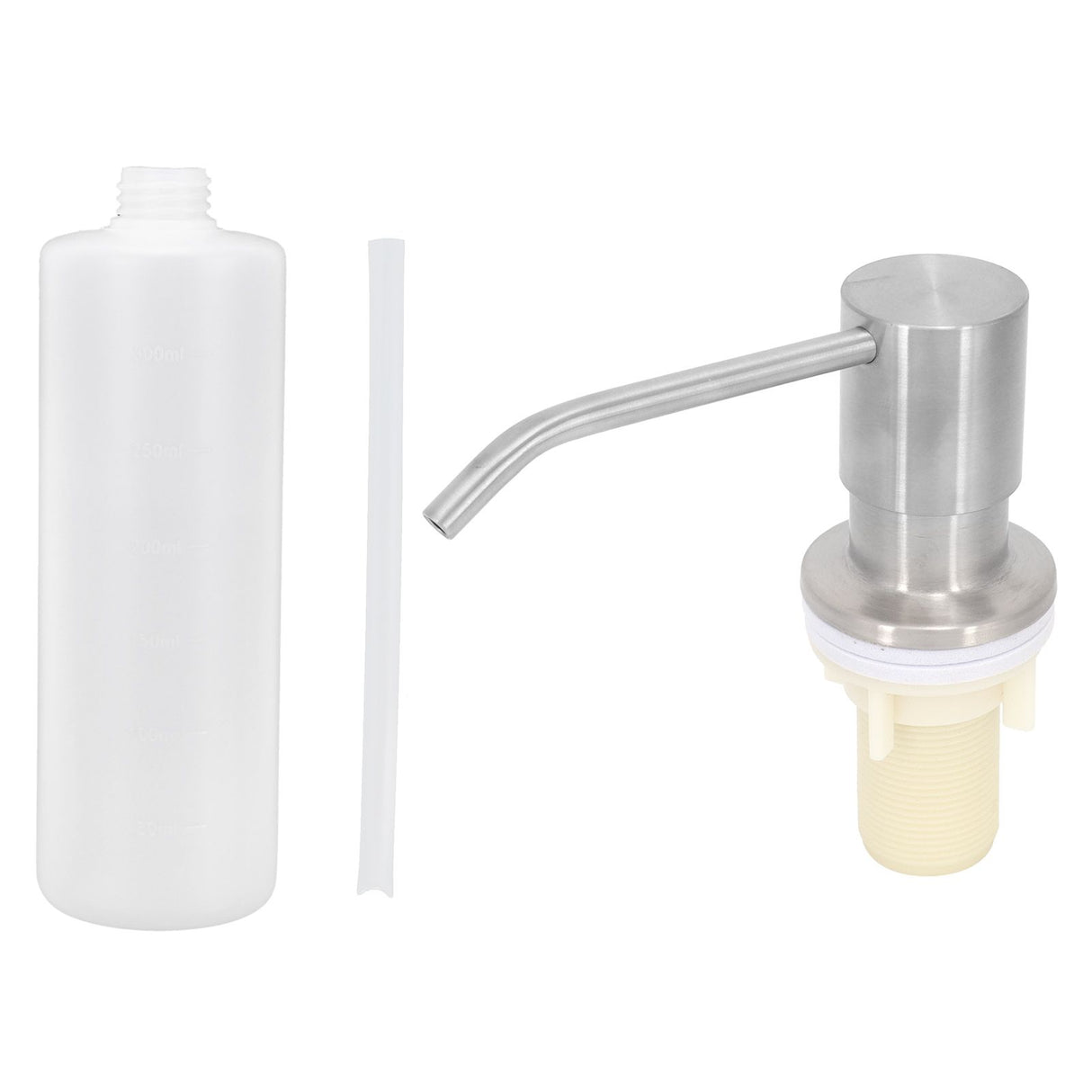 Kitchen Sink Soap Dispenser Brushed Refillable Reusable Lotion Pump Bottle Organizer