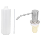 Kitchen Sink Soap Dispenser Brushed Refillable Reusable Lotion Pump Bottle Organizer - 45-Degree Angle