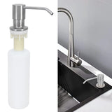 Kitchen Sink Soap Dispenser Brushed Refillable Reusable Lotion Pump Bottle Organizer - Extra Image