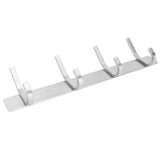 Stainless Steel Hook Wall Mounted Brushed Simple Style 4‑Hook Wall Hanger for Home Bathroom - Side View