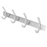 Stainless Steel Hook Wall Mounted Brushed Simple Style 4‑Hook Wall Hanger for Home Bathroom