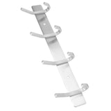 Stainless Steel Hook Wall Mounted Brushed Simple Style 4‑Hook Wall Hanger for Home Bathroom - Low Angle