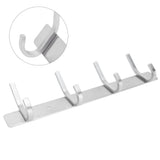 Stainless Steel Hook Wall Mounted Brushed Simple Style 4‑Hook Wall Hanger for Home Bathroom