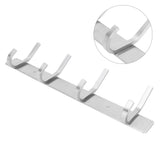 Stainless Steel Hook Wall Mounted Brushed Simple Style 4‑Hook Wall Hanger for Home Bathroom - Extra Image
