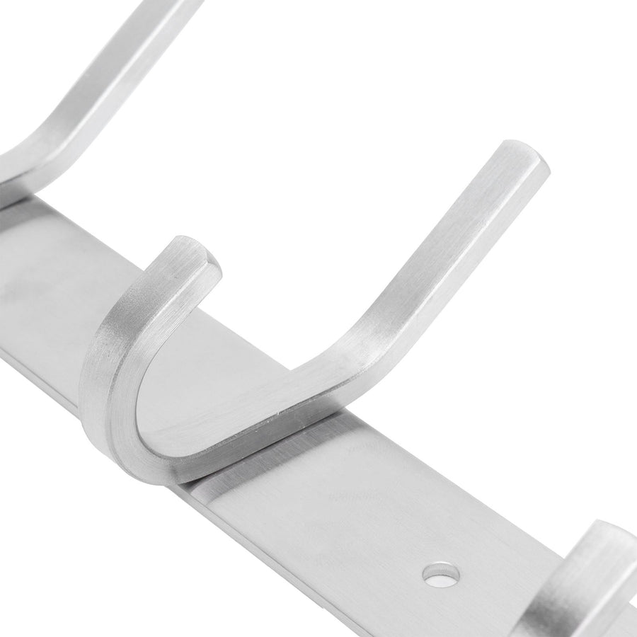 Stainless Steel Hook Wall Mounted Brushed Simple Style 4‑Hook Wall Hanger for Home Bathroom