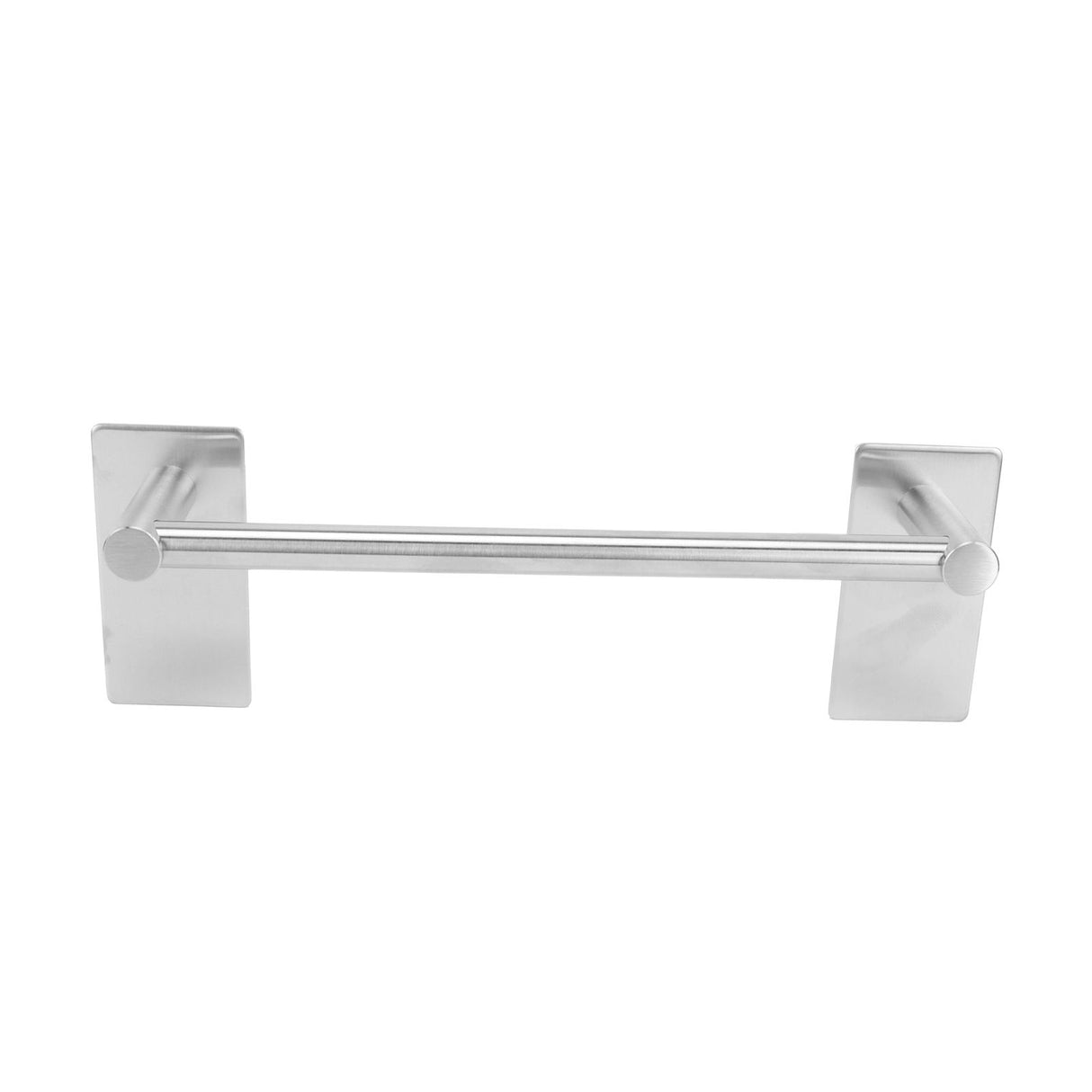 Stainless Steel Self‑Adhesive Towel Bar with Base Bathroom Kitchen Towel Rack for Home