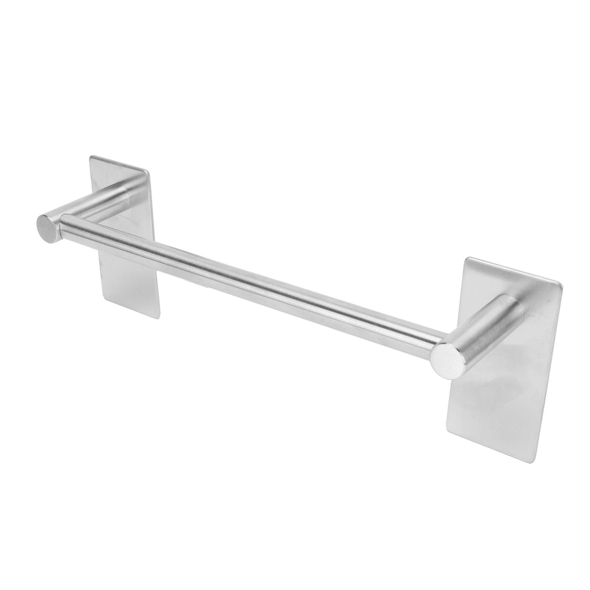 Stainless Steel Self‑Adhesive Towel Bar with Base Bathroom Kitchen Towel Rack for Home