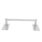 Stainless Steel Self‑Adhesive Towel Bar with Base Bathroom Kitchen Towel Rack for Home - Rear View