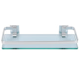 Space Aluminum Shelf Tempered Thickened Glass Bathroom Toilet Glass Storage Organizer Rack