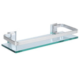 Space Aluminum Shelf Tempered Thickened Glass Bathroom Toilet Glass Storage Organizer Rack - Low Angle