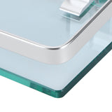 Space Aluminum Shelf Tempered Thickened Glass Bathroom Toilet Glass Storage Organizer Rack - Extra Image