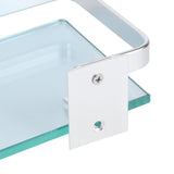 Space Aluminum Shelf Tempered Thickened Glass Bathroom Toilet Glass Storage Organizer Rack - Extra Image