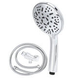 G1/2 Shower Head Pressurized Handheld Shower Sprayer with 9 Spray Modes for Bathroom UseShower Head Set - Front View