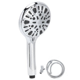 G1/2 Shower Head 9 Spray Setting High Pressure Handheld Shower Sprayer Bathroom AccessoryShower Set - Front View