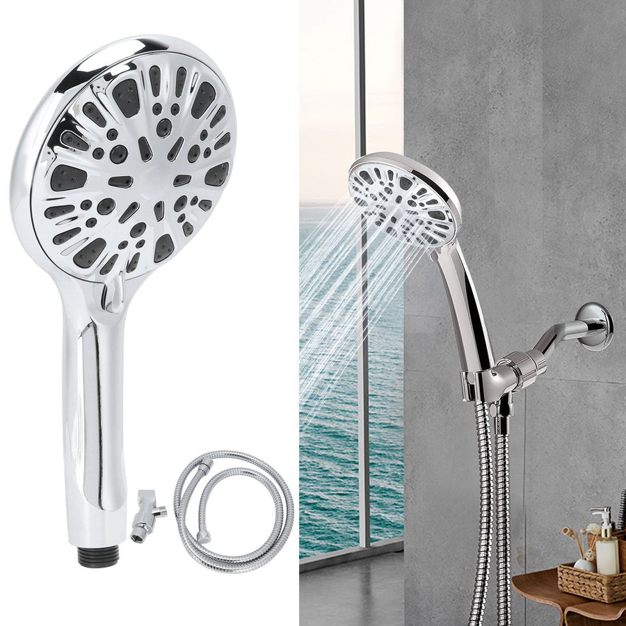 G1/2 Shower Head 9 Spray Setting High Pressure Handheld Shower Sprayer Bathroom AccessoryShower Set