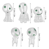 5Pcs Luminous Small Ornaments Outdoor Lawn Decoration Garden Statues for Courtyard Balcony Decor